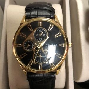 Geneva Gold and Black Watch